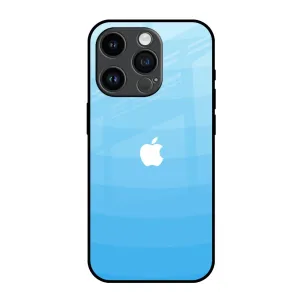 Matte Surface Design Stylish Finish Texture Wavy Blue Pattern Glass Case for iPhone 14 Pro