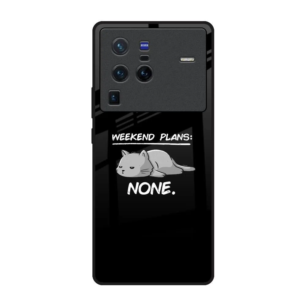 Luxury Pattern Slim Design Weekend Plans Glass Case for Vivo X80 Pro 5G