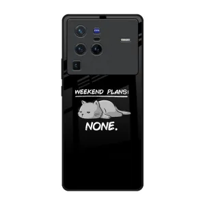 Luxury Pattern Slim Design Weekend Plans Glass Case for Vivo X80 Pro 5G