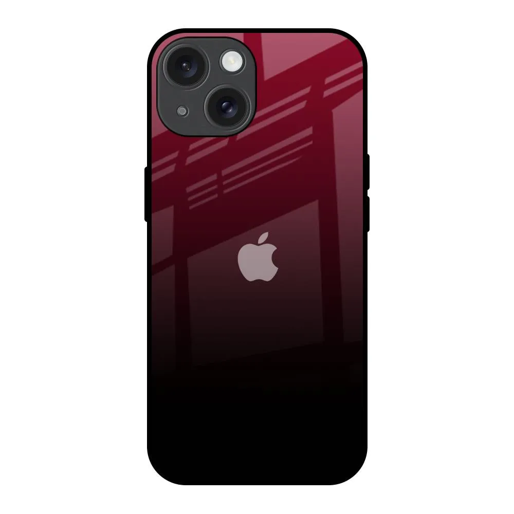 Wine Red Glass Case For iPhone 15 Grip Enhanced premium design