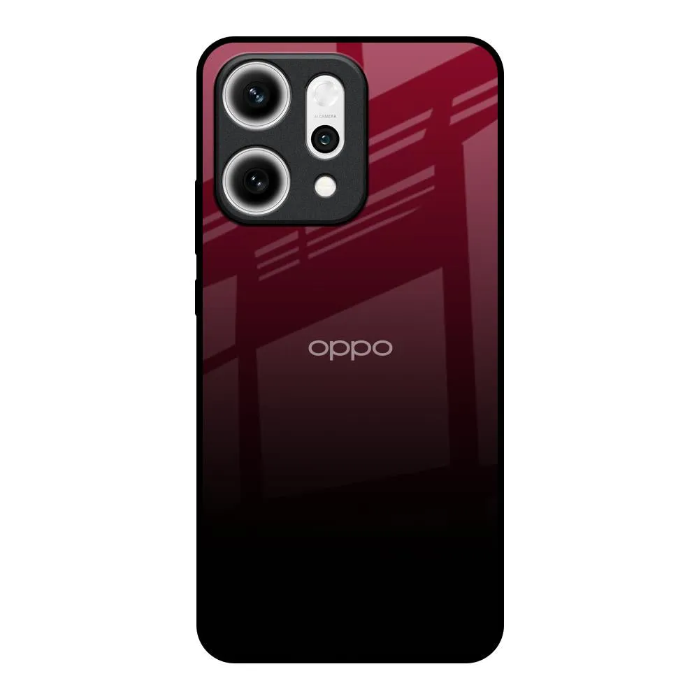 Wine Red Glass Case For Oppo Reno14 5G Color Finish Elegant Texture Layer