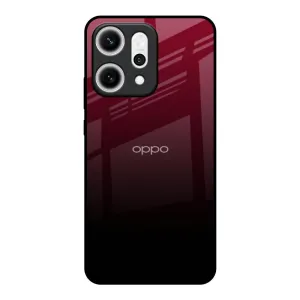Wine Red Glass Case For Oppo Reno14 5G Color Finish Elegant Texture Layer