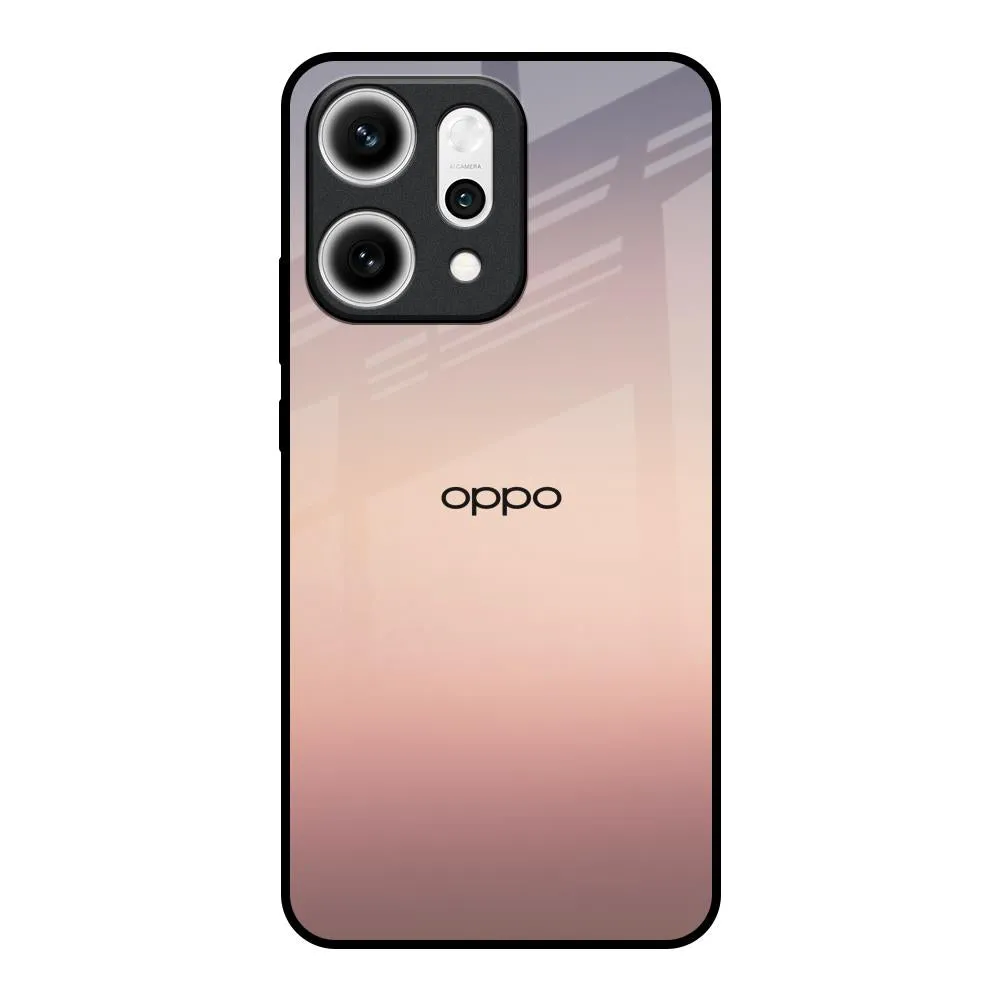 Vivid Pattern Golden Mauve Glass Case for Oppo Reno14 5G